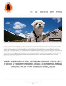 Dogma Pet Sitting WordPress website image