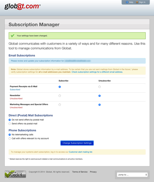 Glob@t subscription manager image