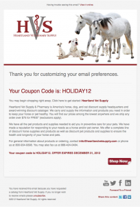 Heartland Vet Supply confirmation email image
