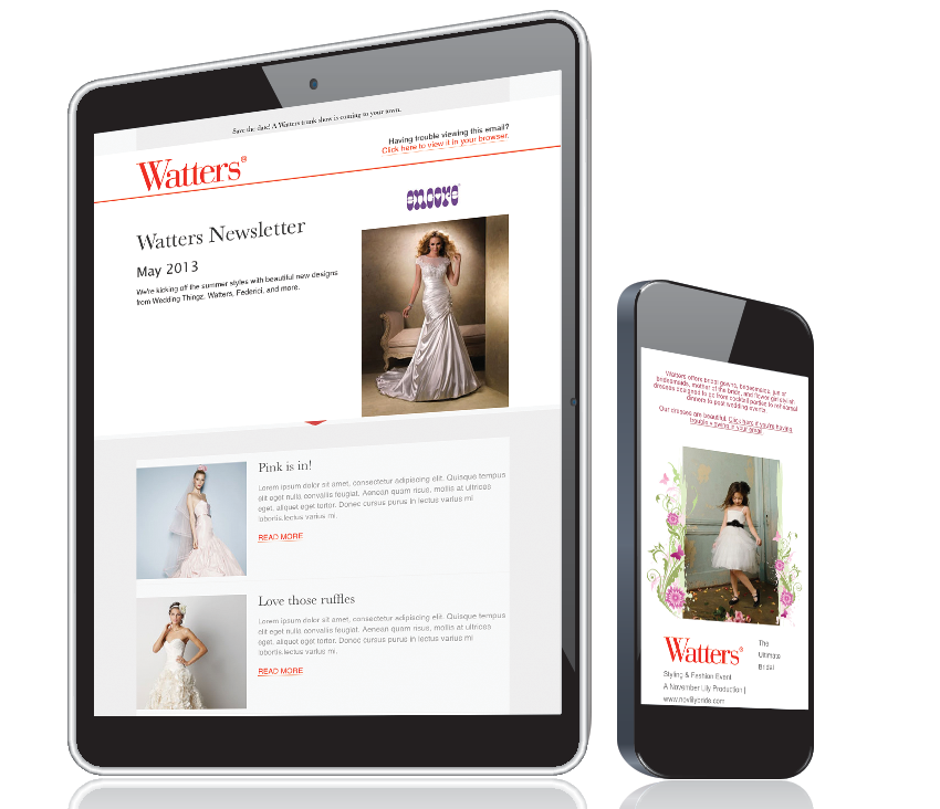 Spider Trainers' drip campaign for Watters Bridal image