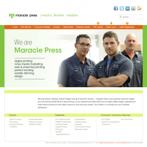 Maracle Press WordPress website image