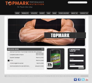 TopMark Performance Nutrition WordPress website image